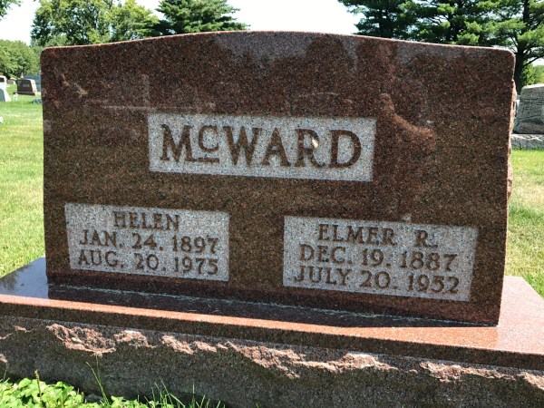 McWard graves in Oak Hill Cemetary